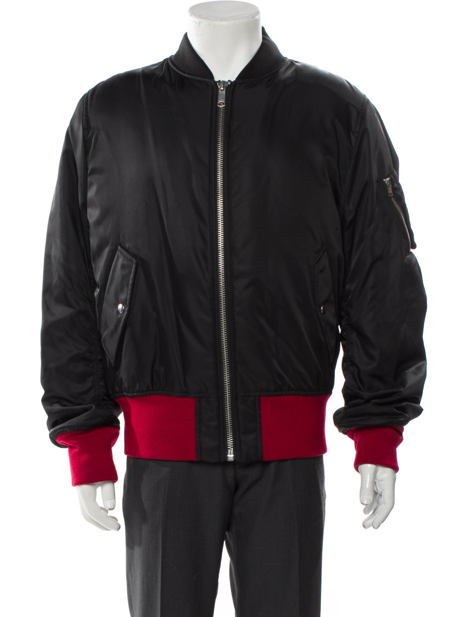 Calvin Klein 205W39NYC MA-1 Colorblock Pattern Bomber Jacket