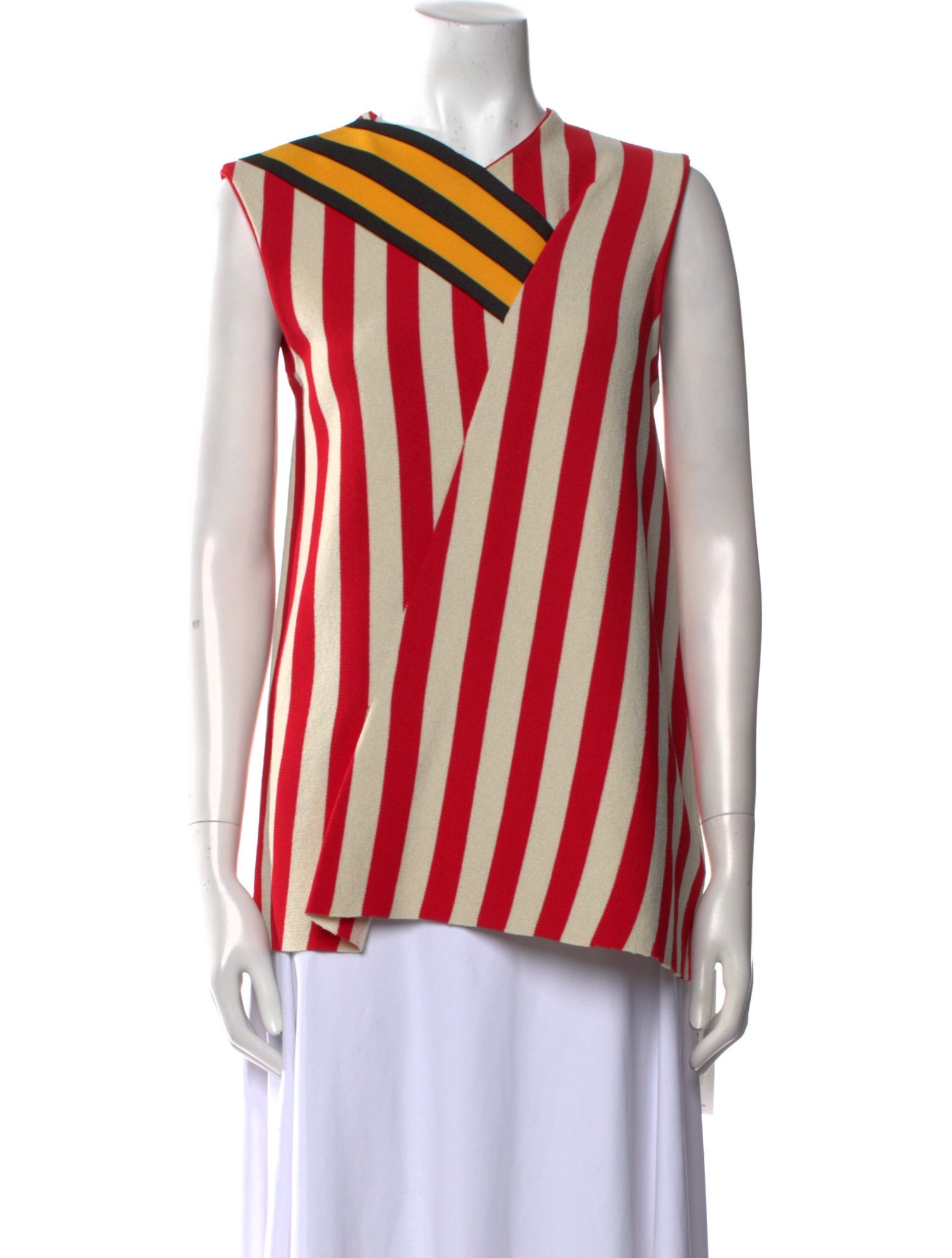 Calvin Klein 205W39NYC Striped V-Neck Top