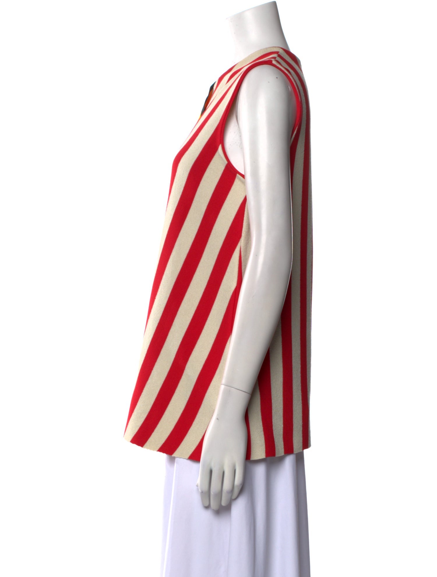 Calvin Klein 205W39NYC Striped V-Neck Top