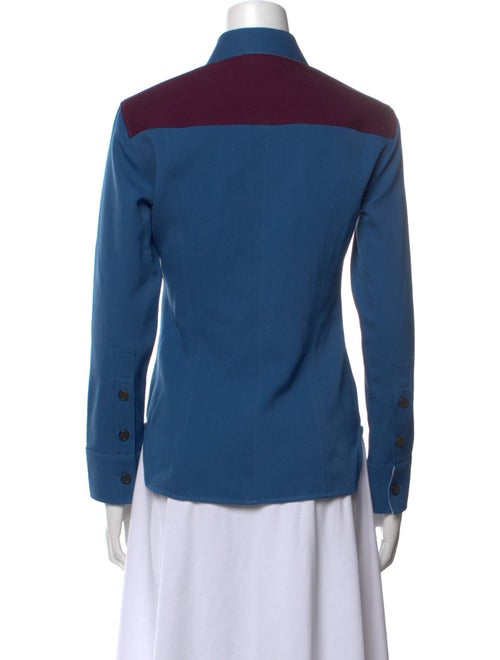 Calvin Klein 205W39NYC Wool Long Sleeve Button-Up Top