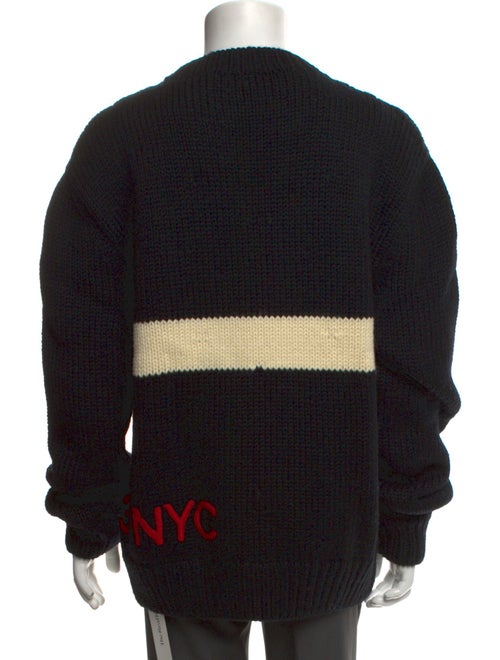 Calvin Klein 205W39NYC Wool Colorblock Pattern Pullover