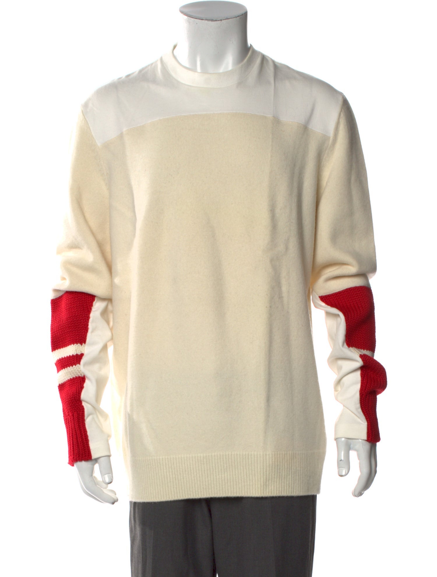 Calvin Klein 205W39NYC Colorblock Pattern Crew Neck Pullover