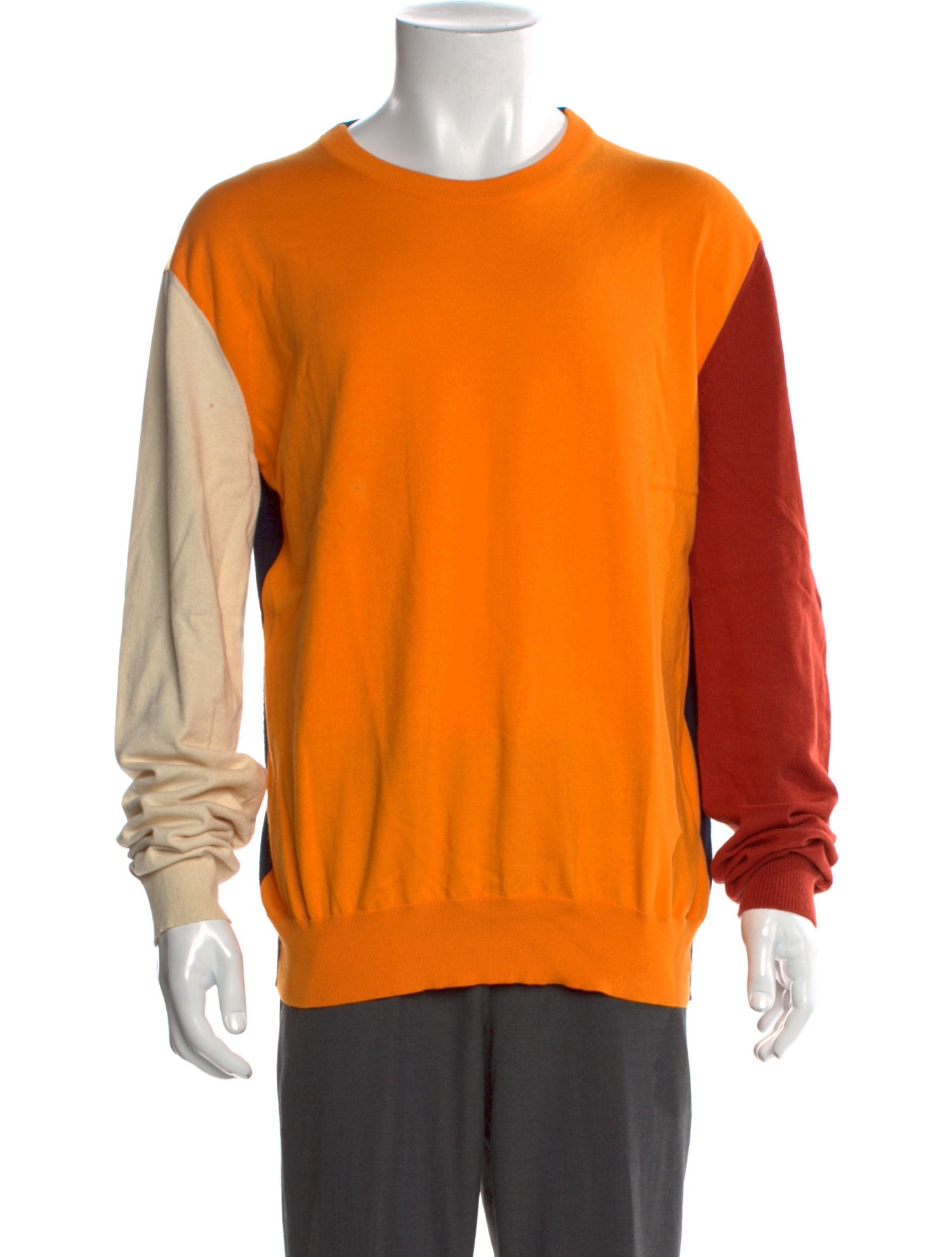 Calvin Klein 205W39NYC Colorblock Pattern Crew Neck Pullover