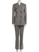 Calvin Klein 205W39NYC Wool Plaid Print Pantsuit