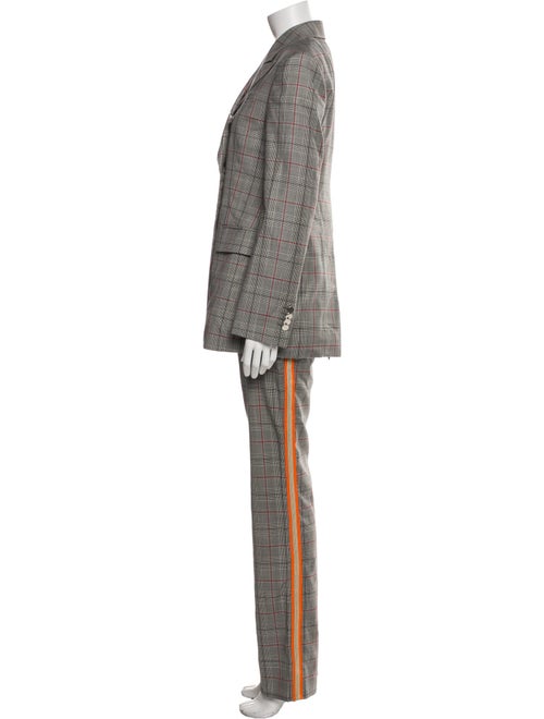Calvin Klein 205W39NYC Wool Plaid Print Pantsuit