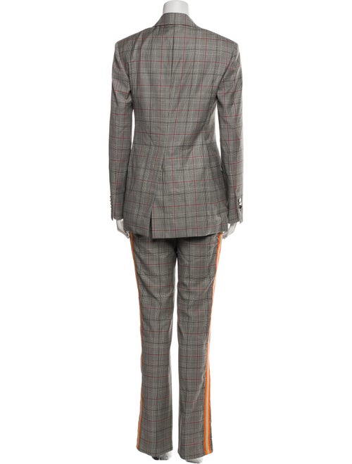 Calvin Klein 205W39NYC Wool Plaid Print Pantsuit