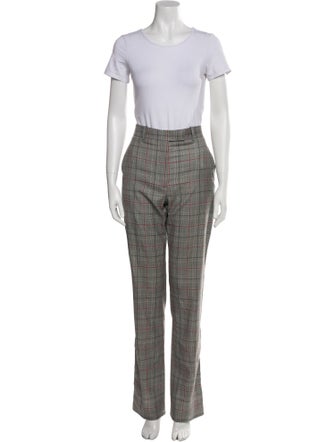 Calvin Klein 205W39NYC Wool Plaid Print Pantsuit