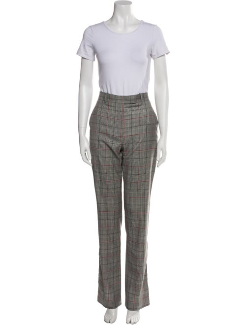 Calvin Klein 205W39NYC Wool Plaid Print Pantsuit