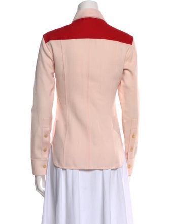 Calvin Klein 205W39NYC Virgin Wool Long Sleeve Button-Up Top