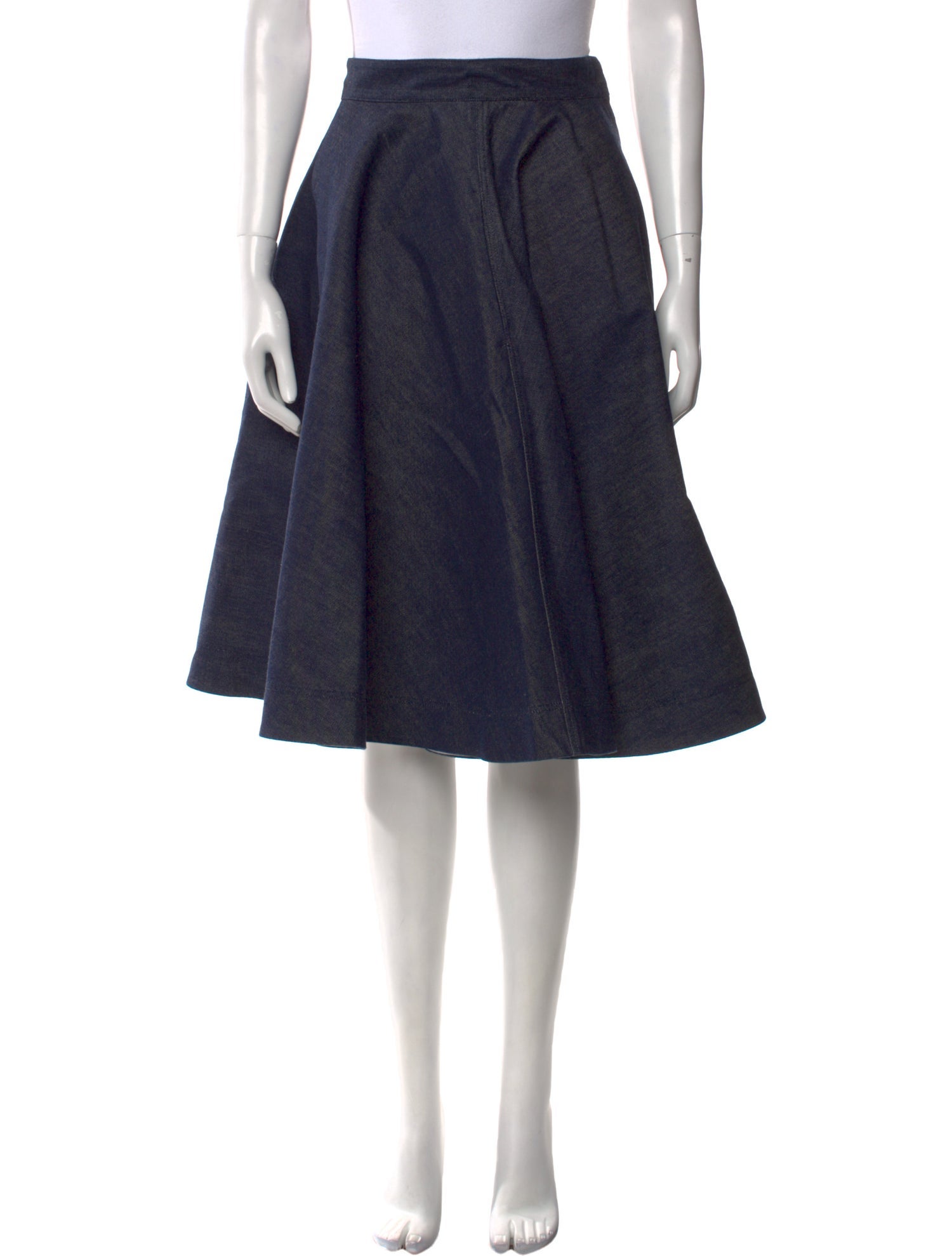 Calvin Klein 205W39NYC Pleated Accents Knee-Length Skirt