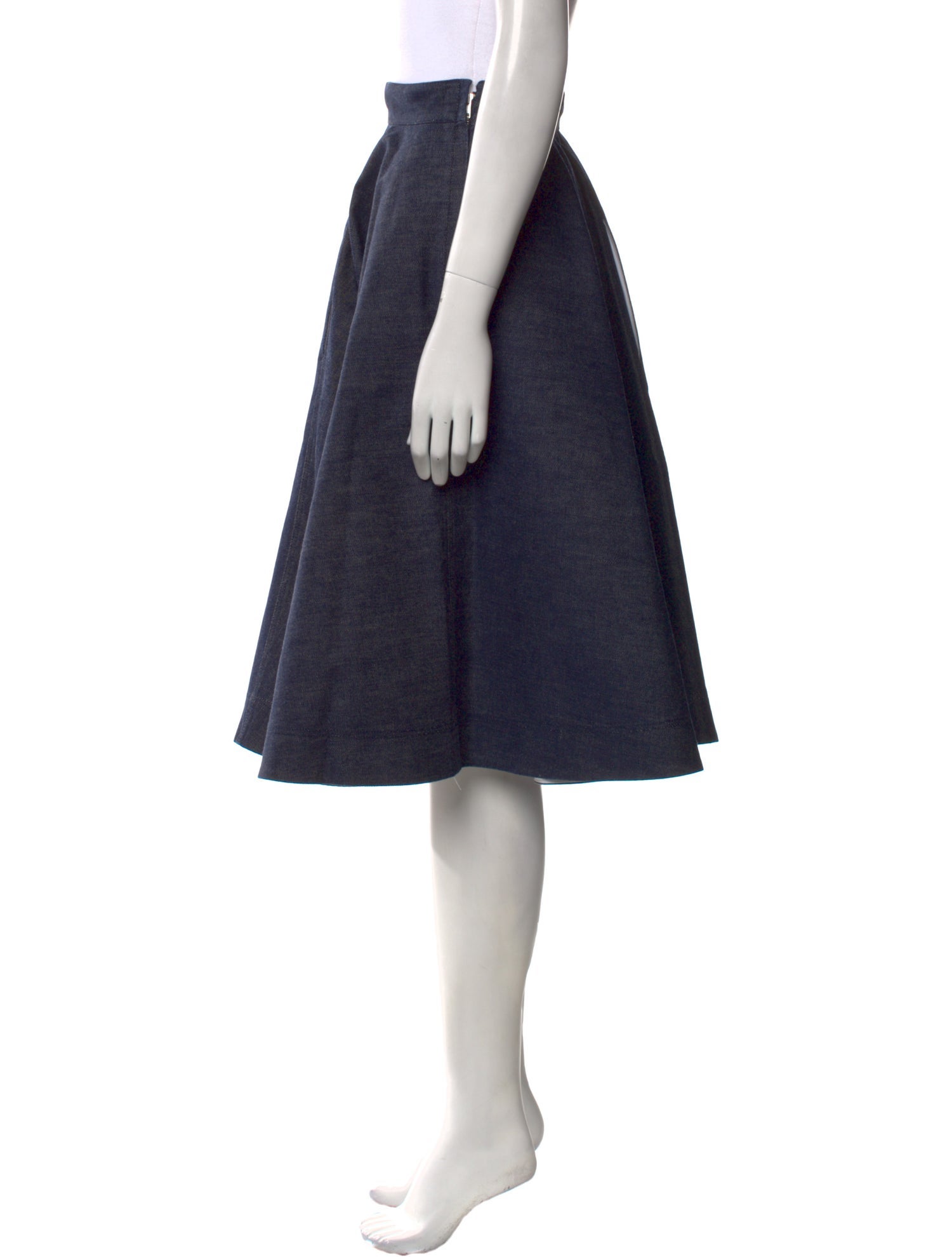 Calvin Klein 205W39NYC Pleated Accents Knee-Length Skirt