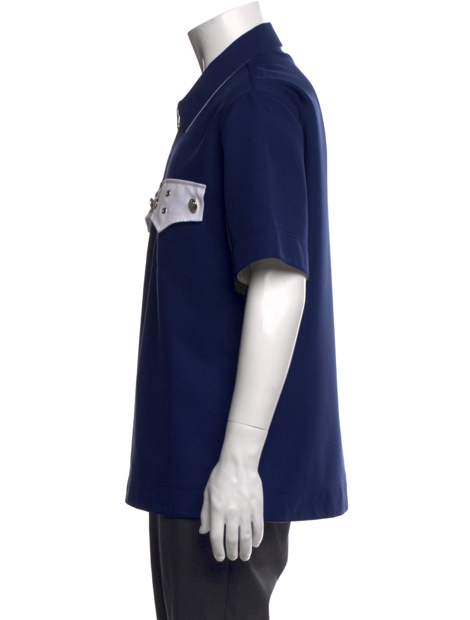 Calvin Klein 205W39NYC Colorblock Pattern Short Sleeve Shirt