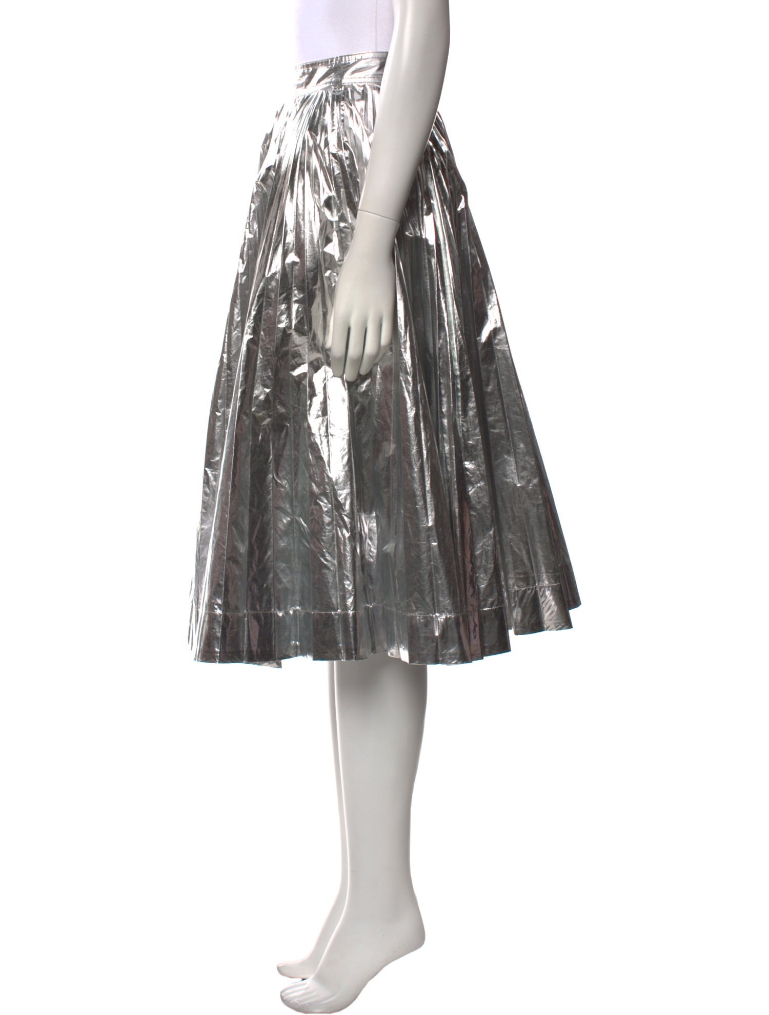 Calvin Klein 205W39NYC Pleated Accents Knee-Length Skirt