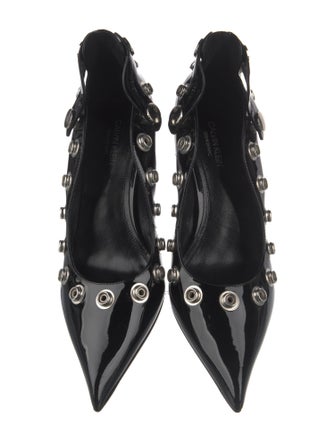 Calvin Klein 205W39NYC Patent Leather Polka Dot Print Pumps