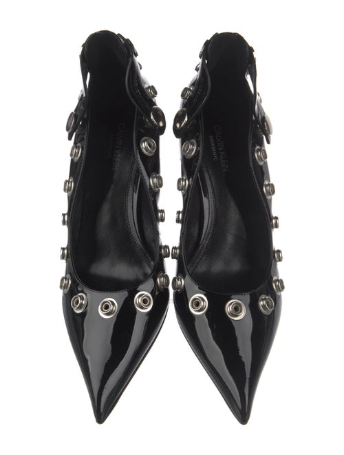 Calvin Klein 205W39NYC Patent Leather Polka Dot Print Pumps