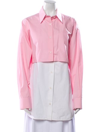 Calvin Klein 205W39NYC Long Sleeve Button-Up Top