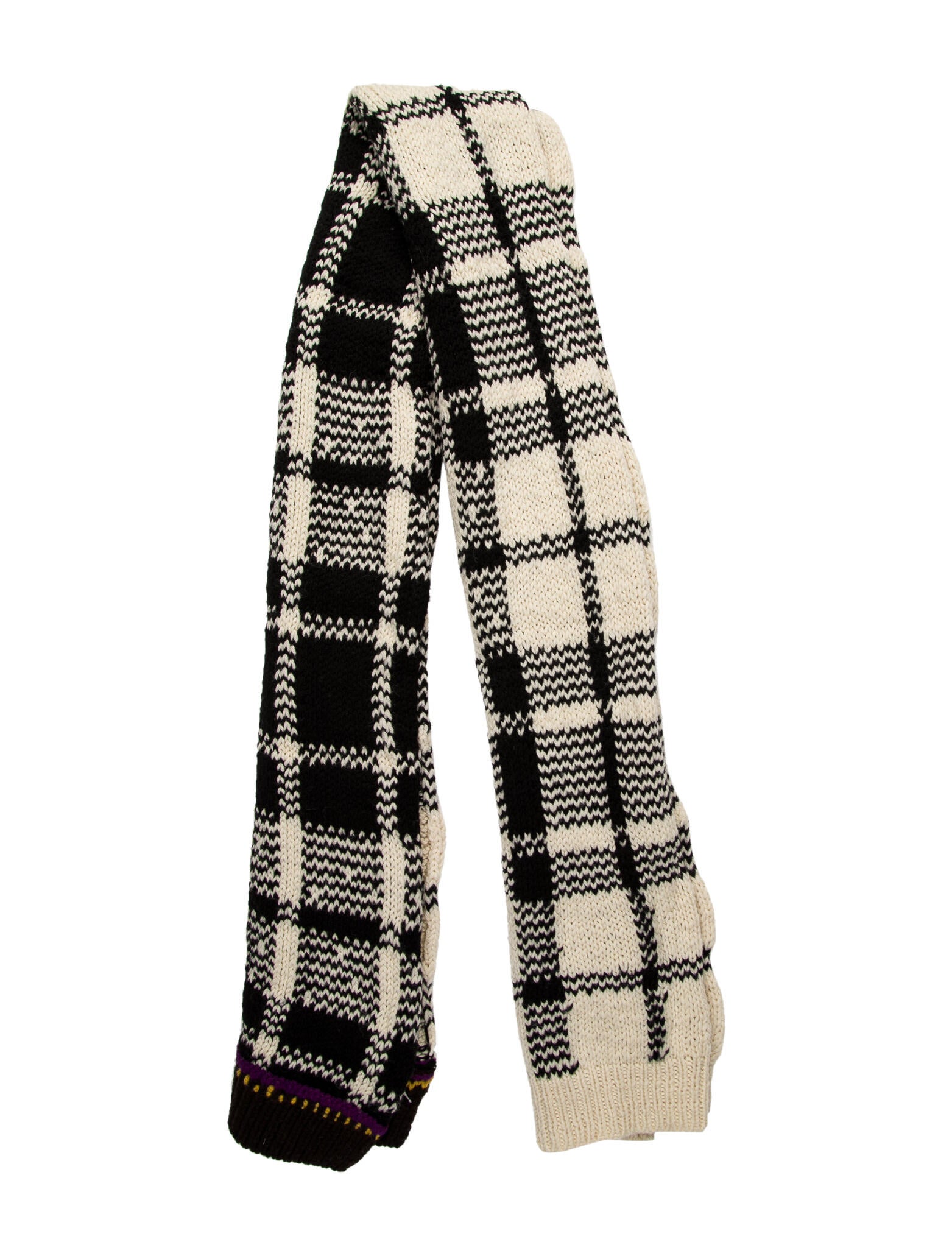 Calvin Klein 205W39NYC Wool Plaid Print Scarf