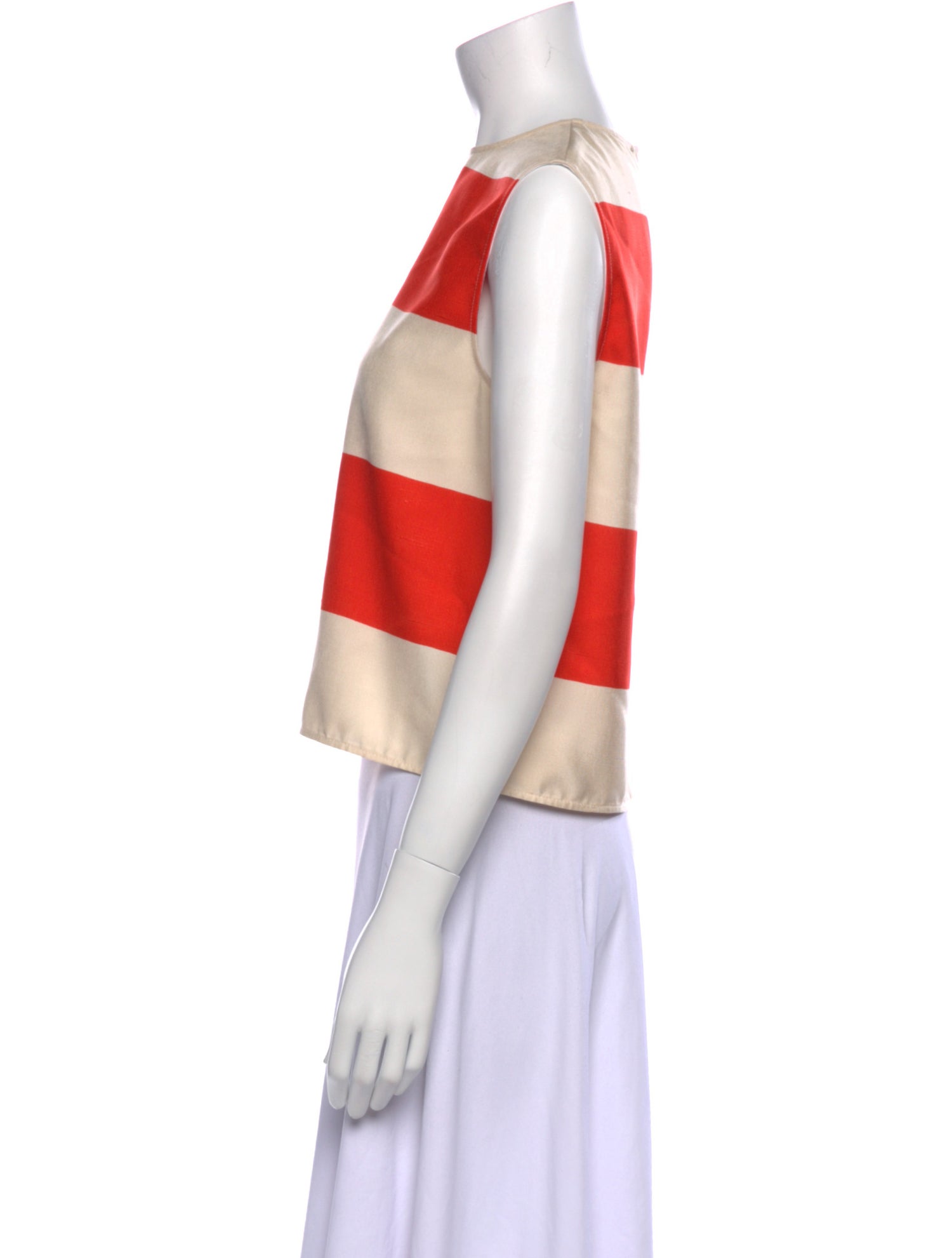 Calvin Klein 205W39NYC Silk Striped Crop Top