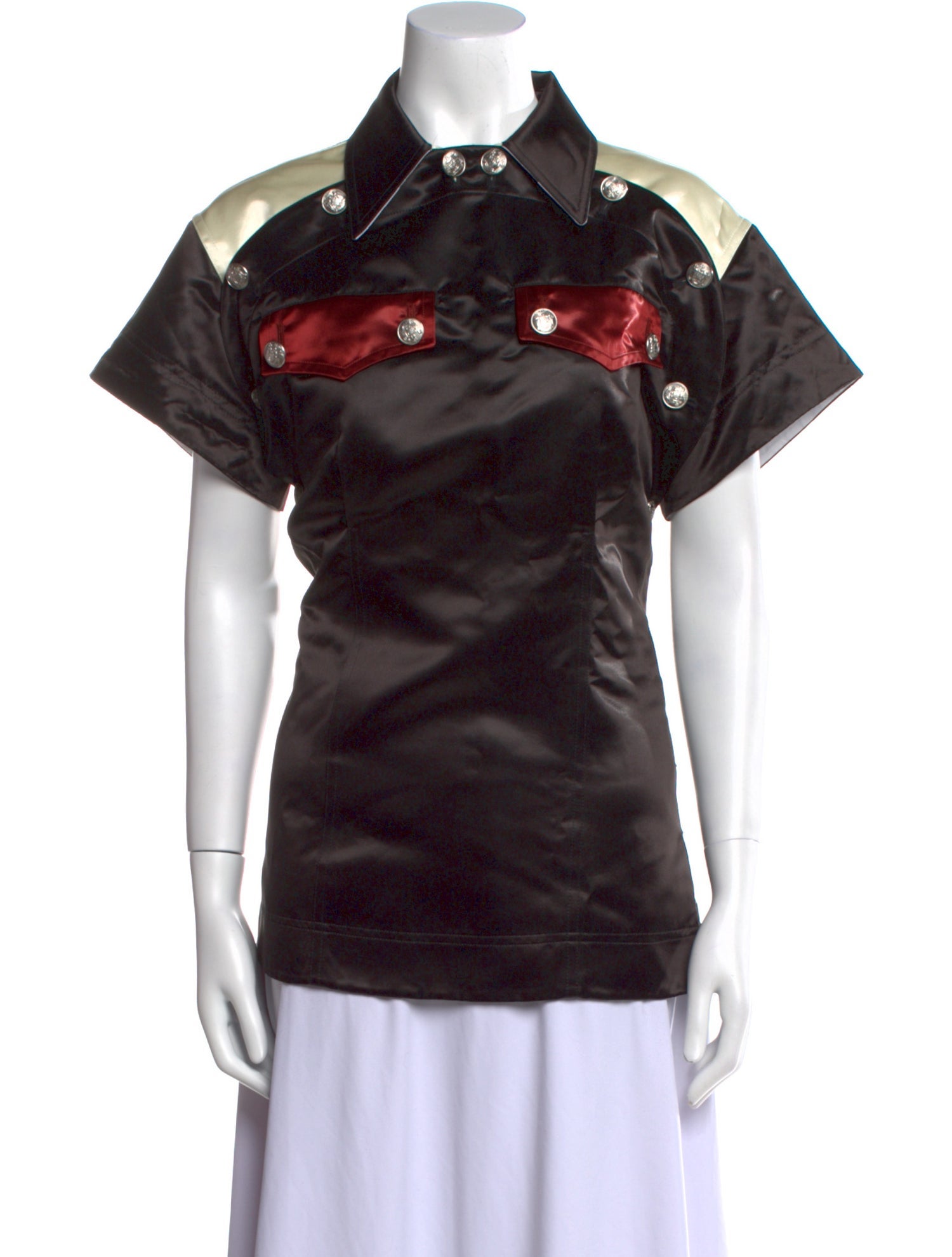 Calvin Klein 205W39NYC Vintage Colorblock Pattern Polo