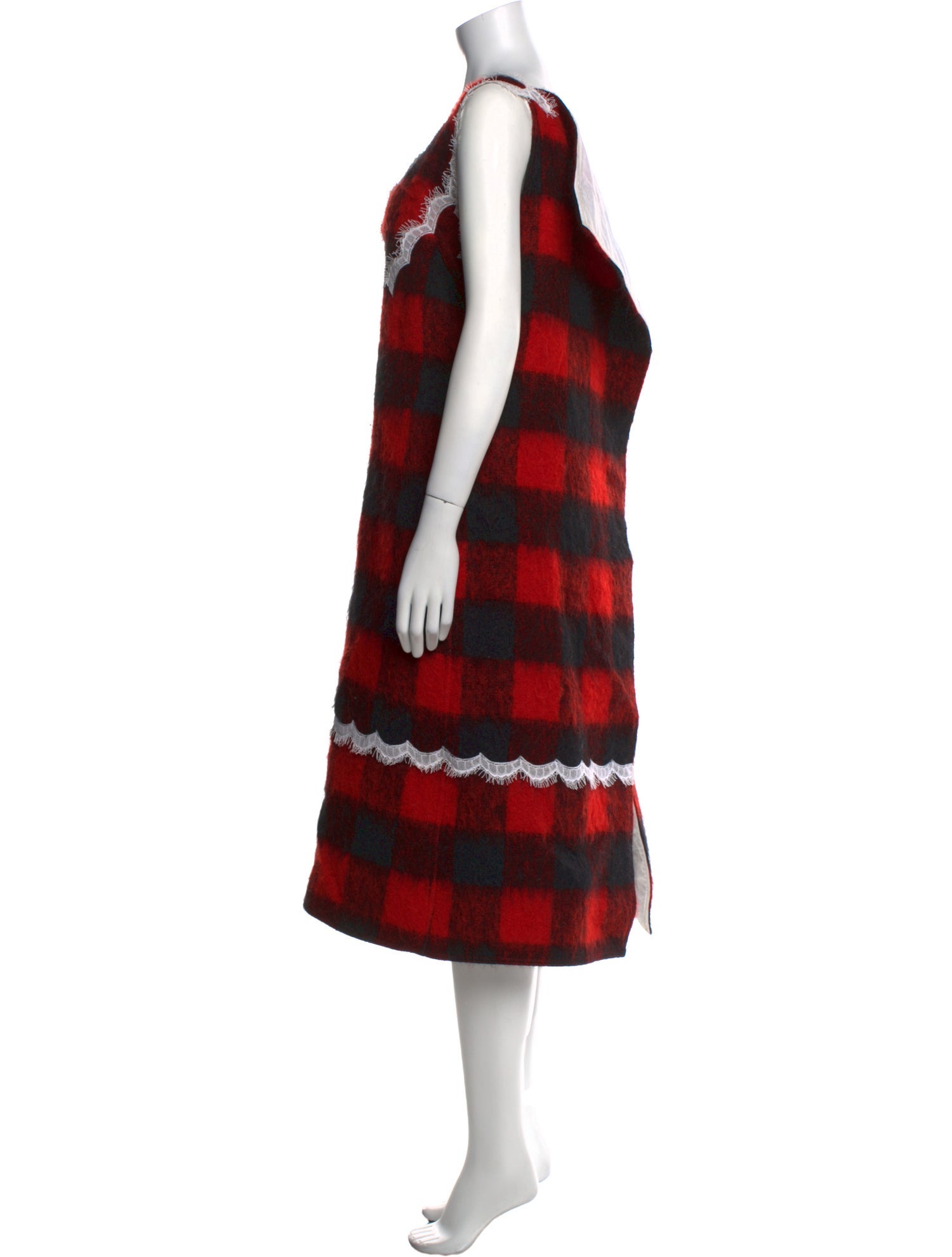 Calvin Klein 205W39NYC Plaid Print Midi Length Dress