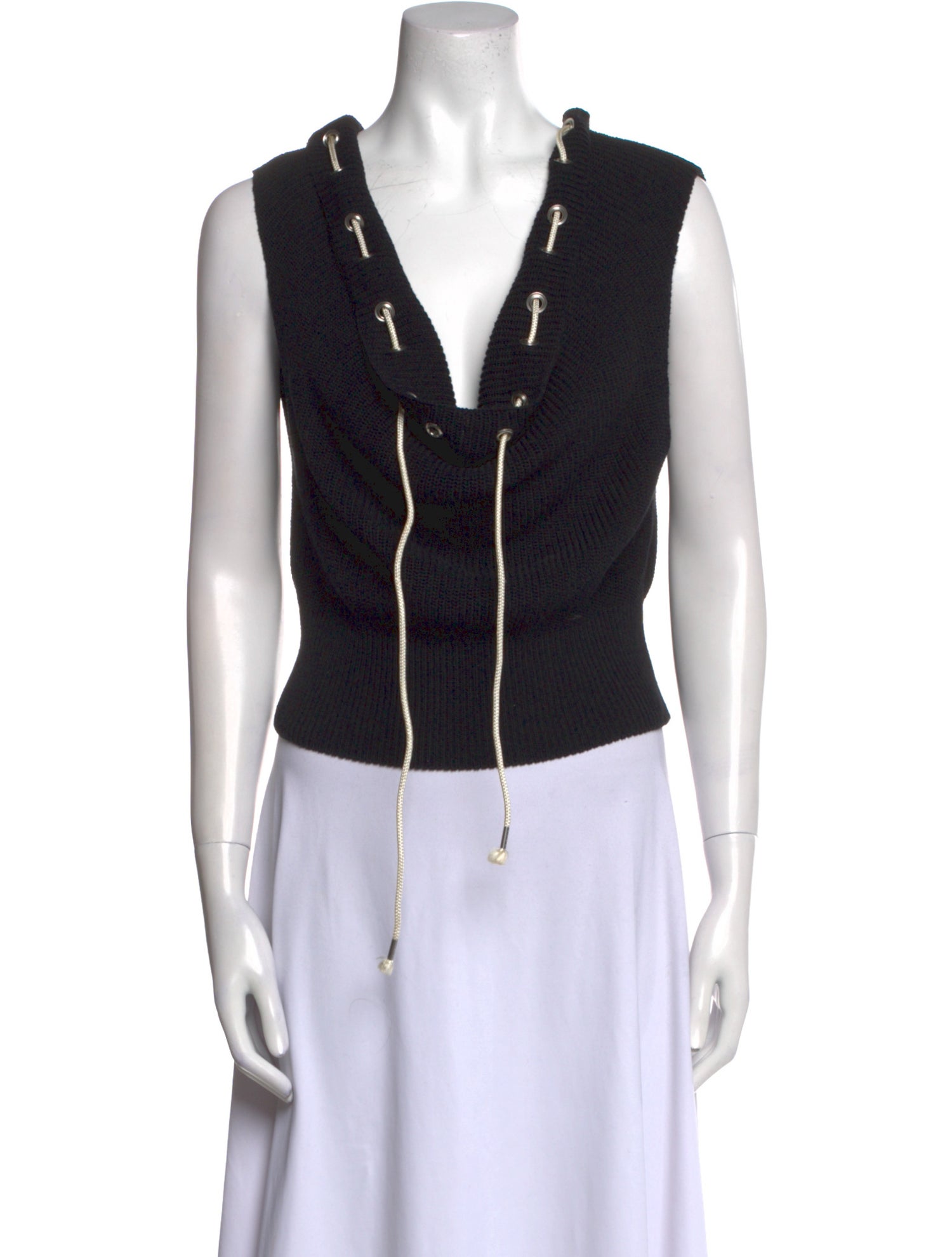 Calvin Klein 205W39NYC V-Neck Sleeveless Crop Top