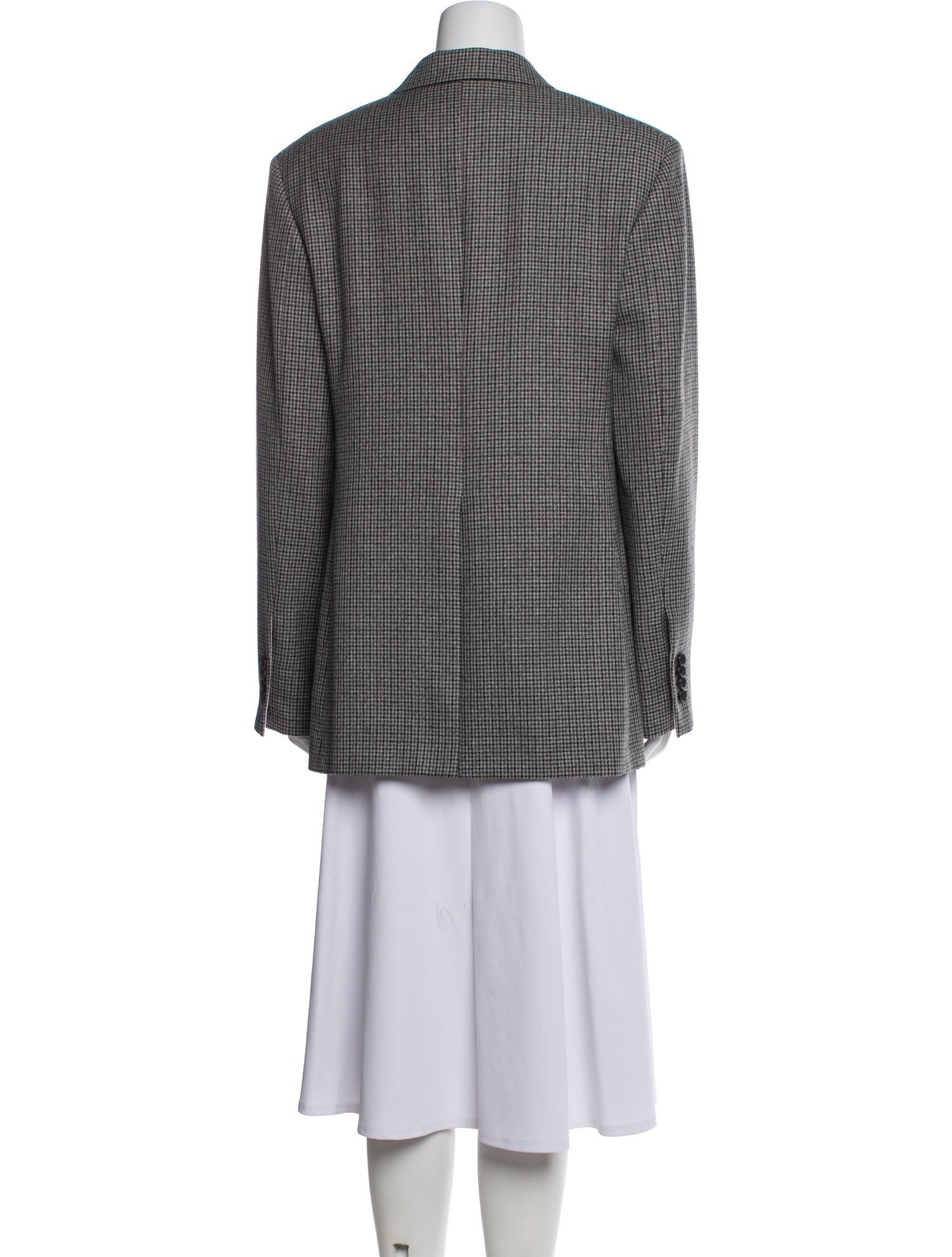 Calvin Klein 205W39NYC Virgin Wool Plaid Print Blazer