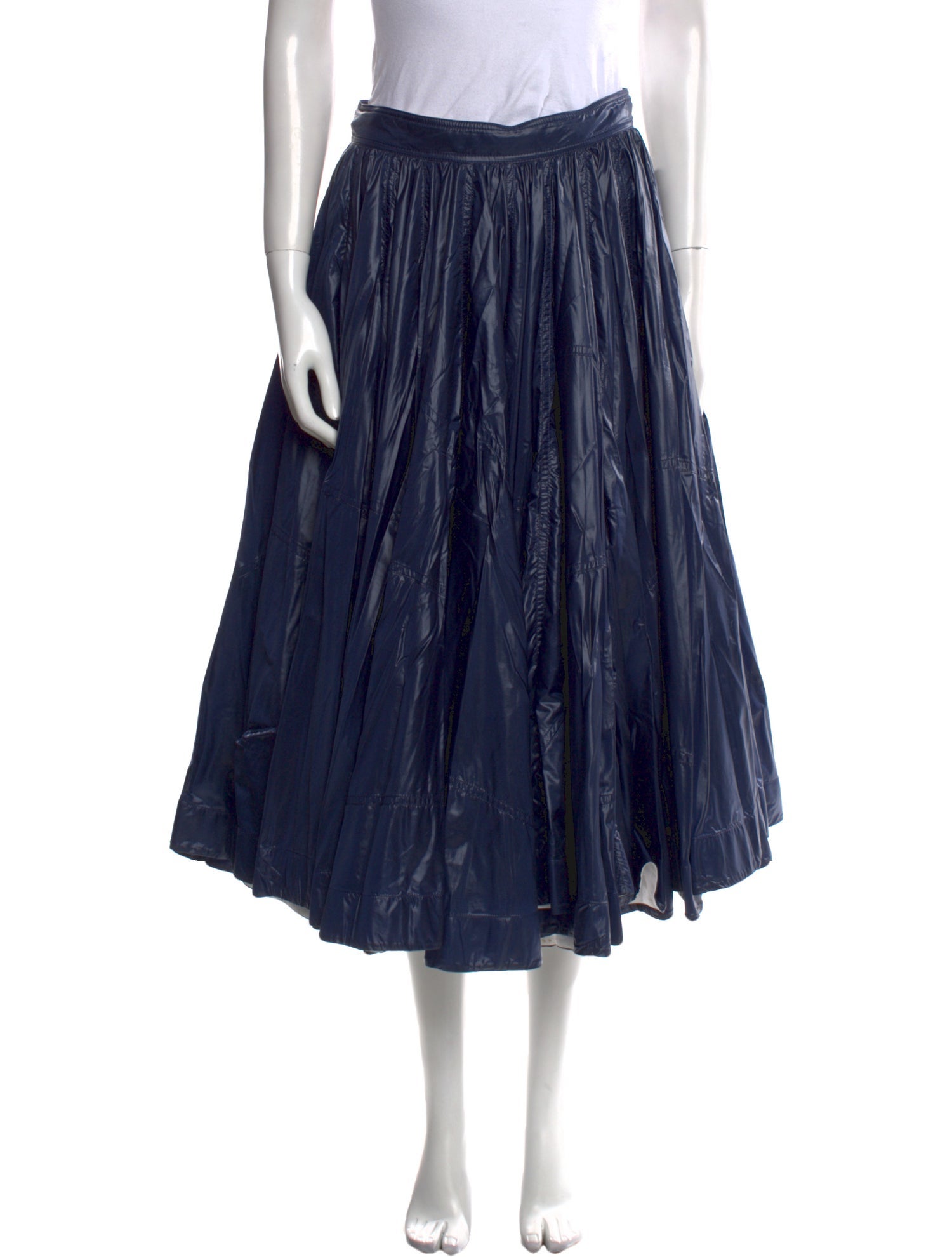 Calvin Klein 205W39NYC Pleated Accents Midi Length Skirt