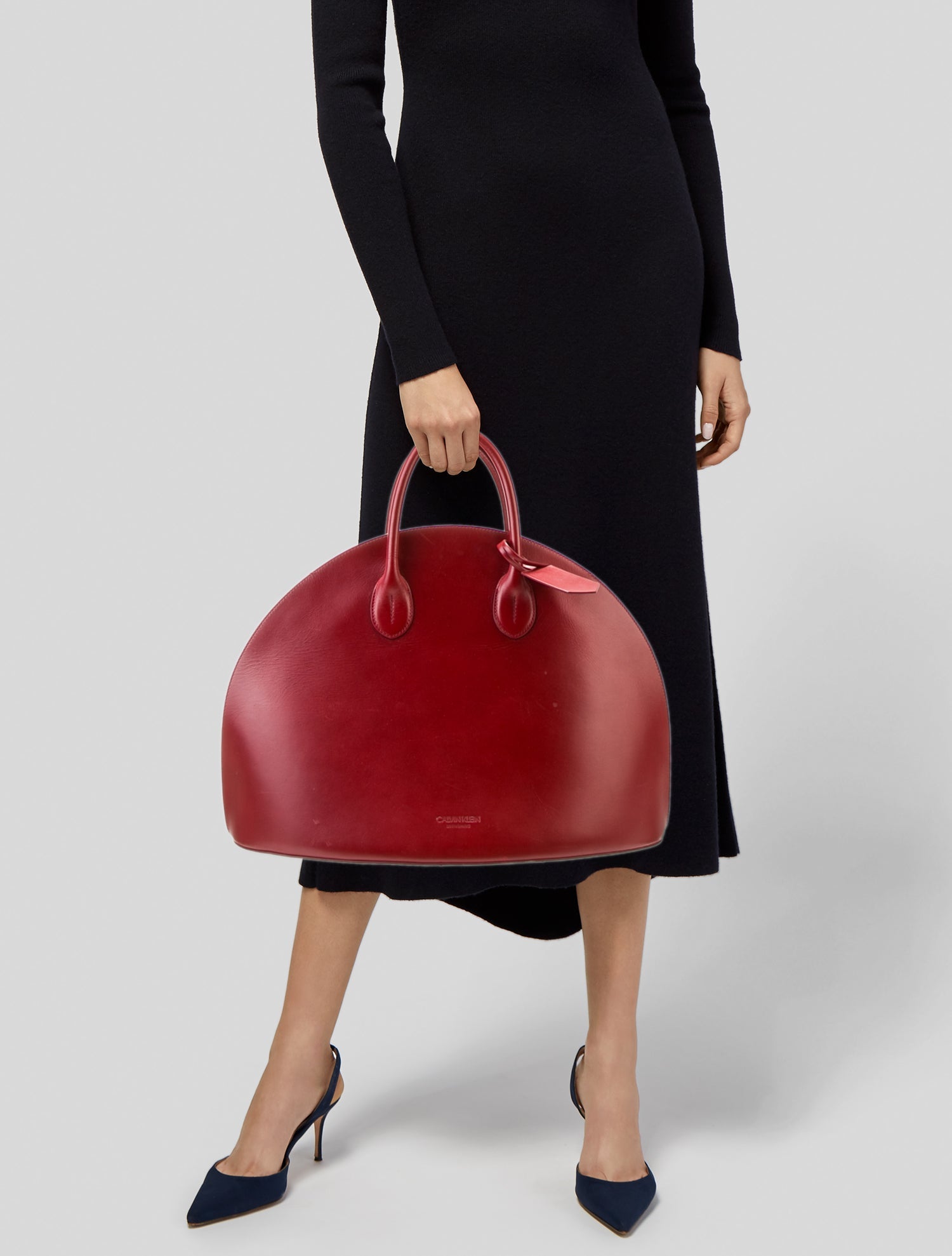 Calvin Klein 205W39NYC Leather Top Handle Bag