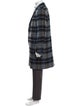 Calvin Klein 205W39NYC Wool Plaid Print Overcoat