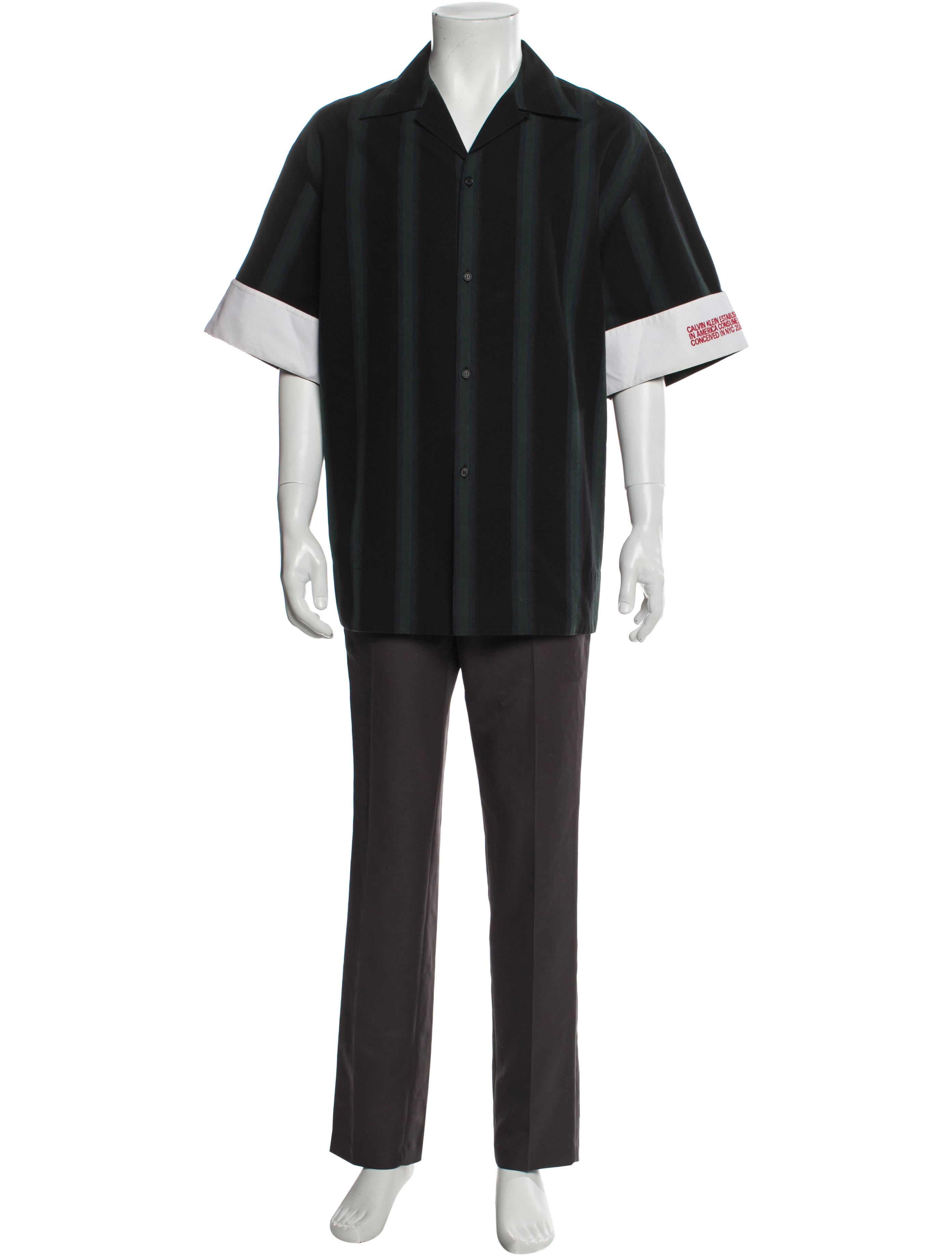 Calvin Klein 205W39NYC Striped Short Sleeve Shirt