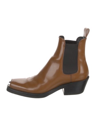 Calvin Klein 205W39NYC Patent Leather Colorblock Pattern Western Boots