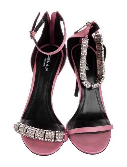 Calvin Klein 205W39NYC Satin Crystal Embellishments Sandals