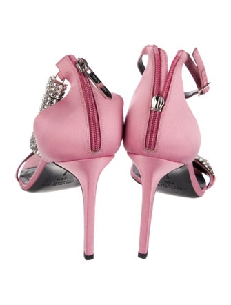 Calvin Klein 205W39NYC Satin Crystal Embellishments Sandals