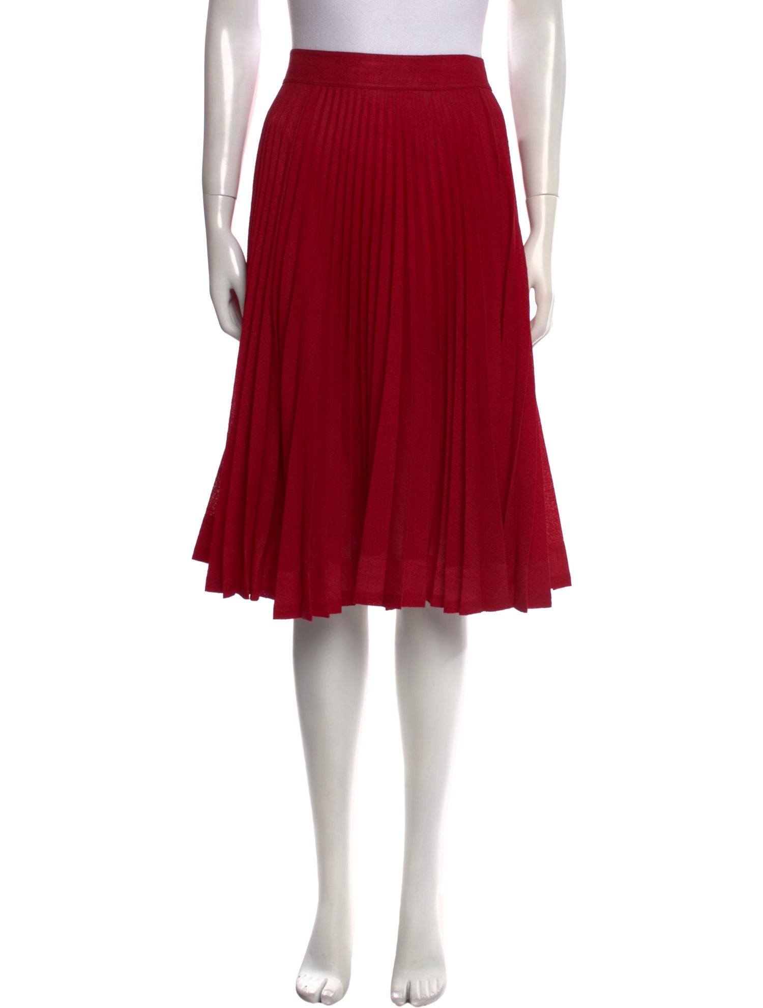 Calvin Klein 205W39NYC Pleated Accents Knee-Length Skirt