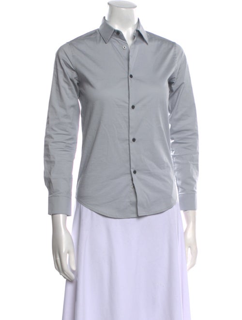 Calvin Klein Three-Quarter Sleeve Button-Up Top