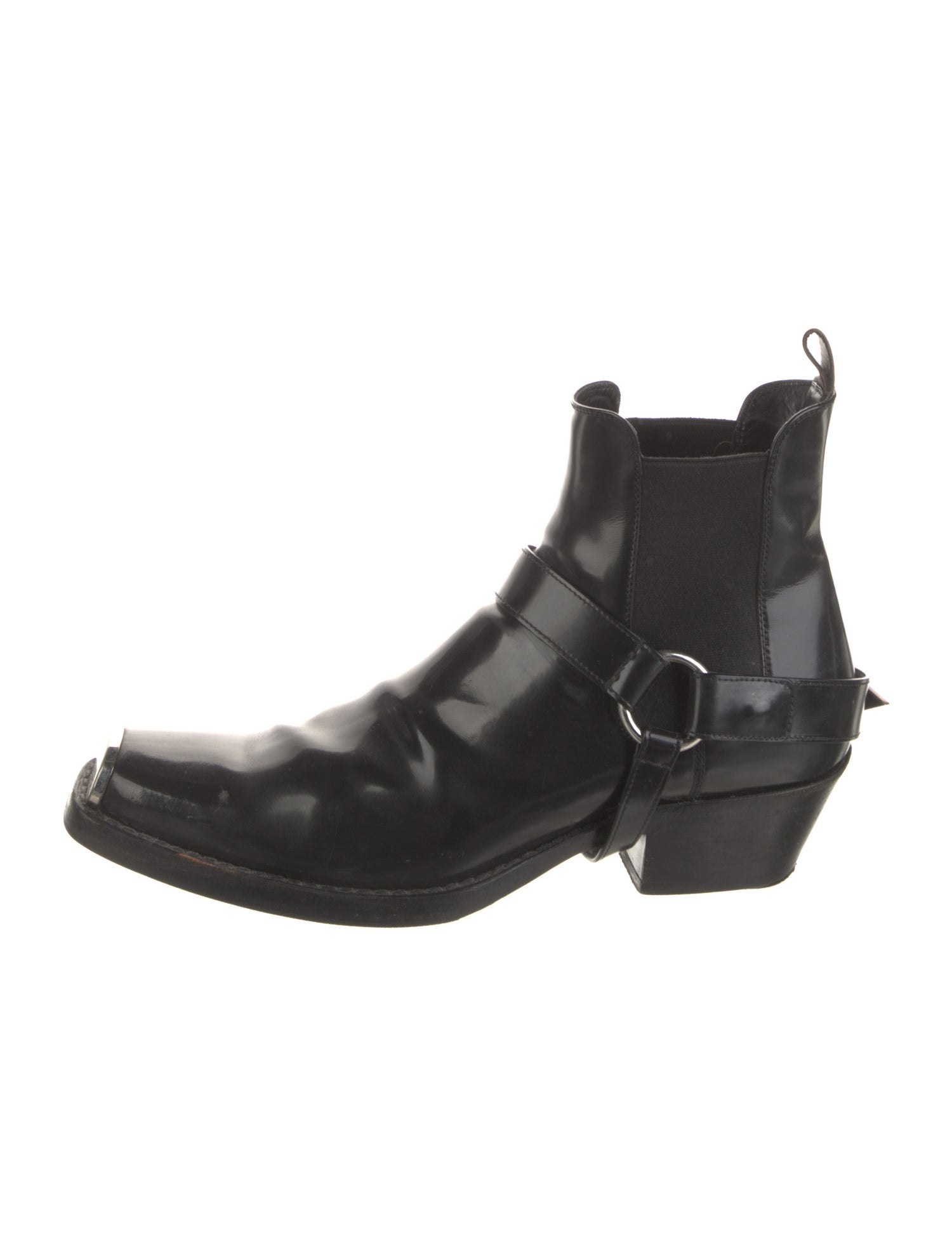 Calvin Klein 205W39NYC Leather Whipstitch Trim Chelsea Boots