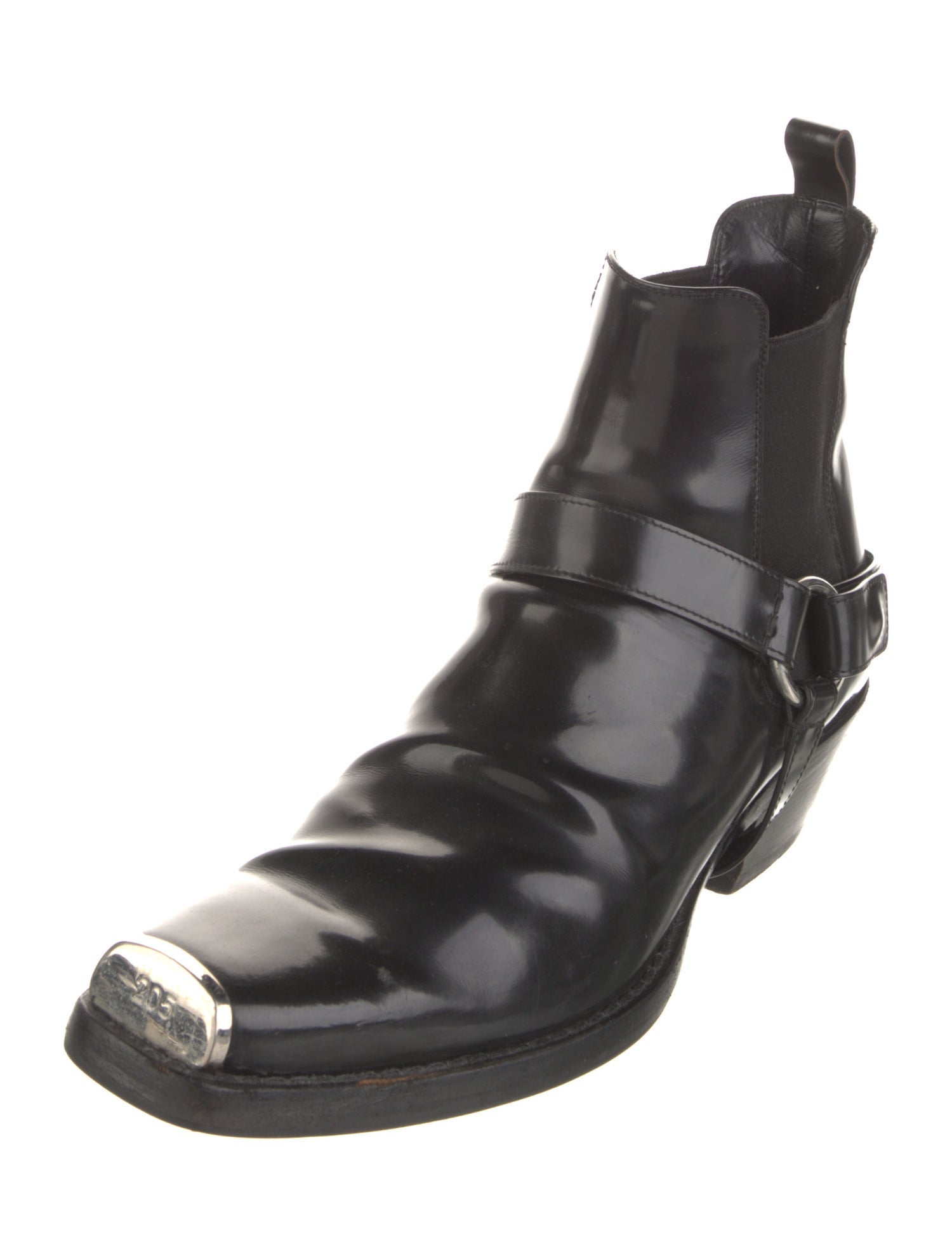 Calvin Klein 205W39NYC Leather Whipstitch Trim Chelsea Boots