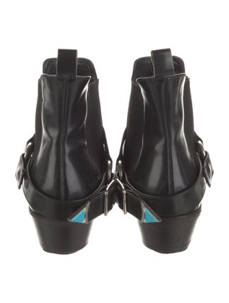 Calvin Klein 205W39NYC Leather Whipstitch Trim Chelsea Boots