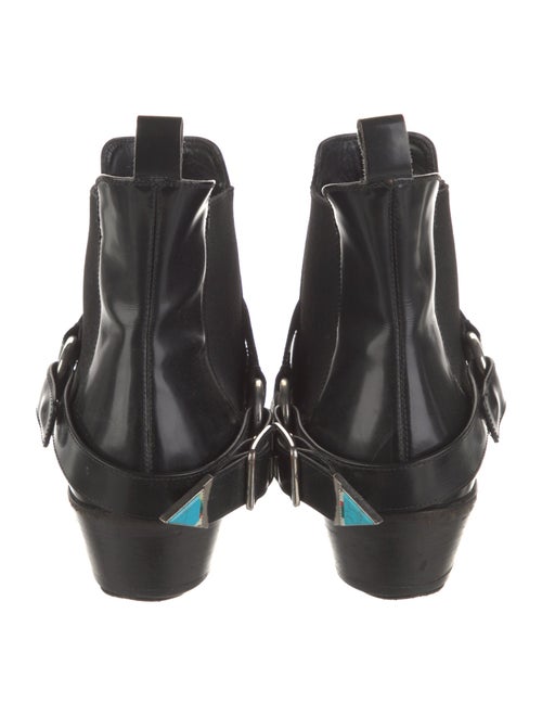 Calvin Klein 205W39NYC Leather Whipstitch Trim Chelsea Boots