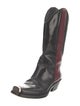 Calvin Klein 205W39NYC Patent Leather Colorblock Pattern Western Boots