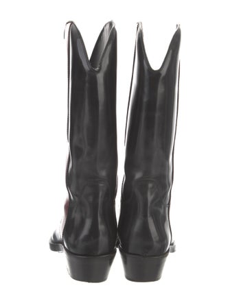 Calvin Klein 205W39NYC Patent Leather Colorblock Pattern Western Boots