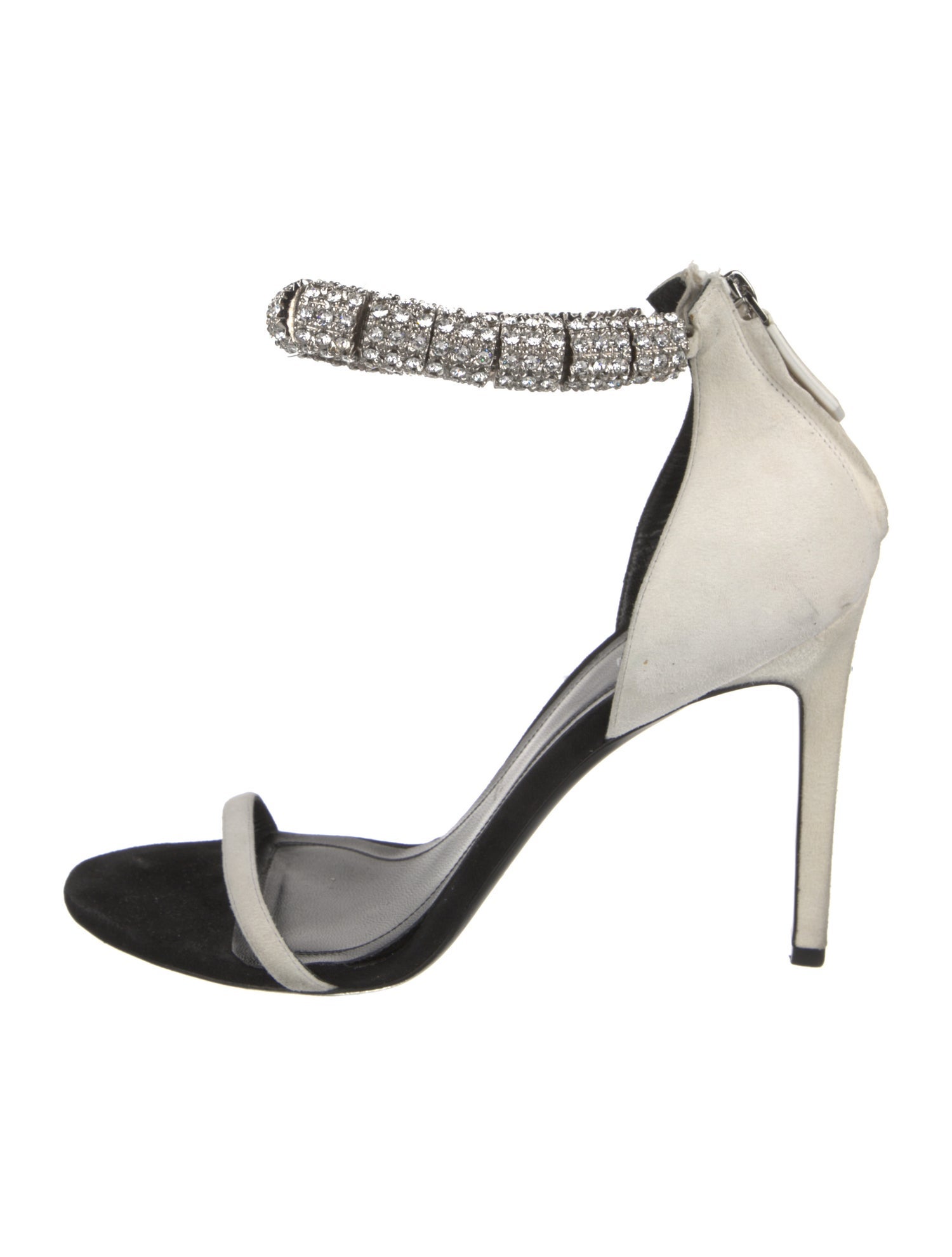 Calvin Klein 205W39NYC Suede Crystal Embellishments Sandals