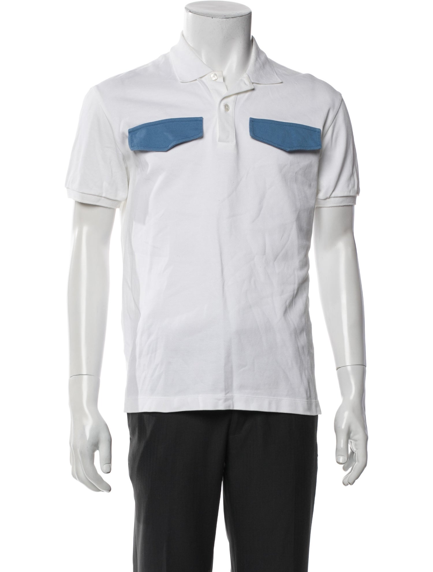 Calvin Klein 205W39NYC Colorblock Pattern Short Sleeve Dress Shirt