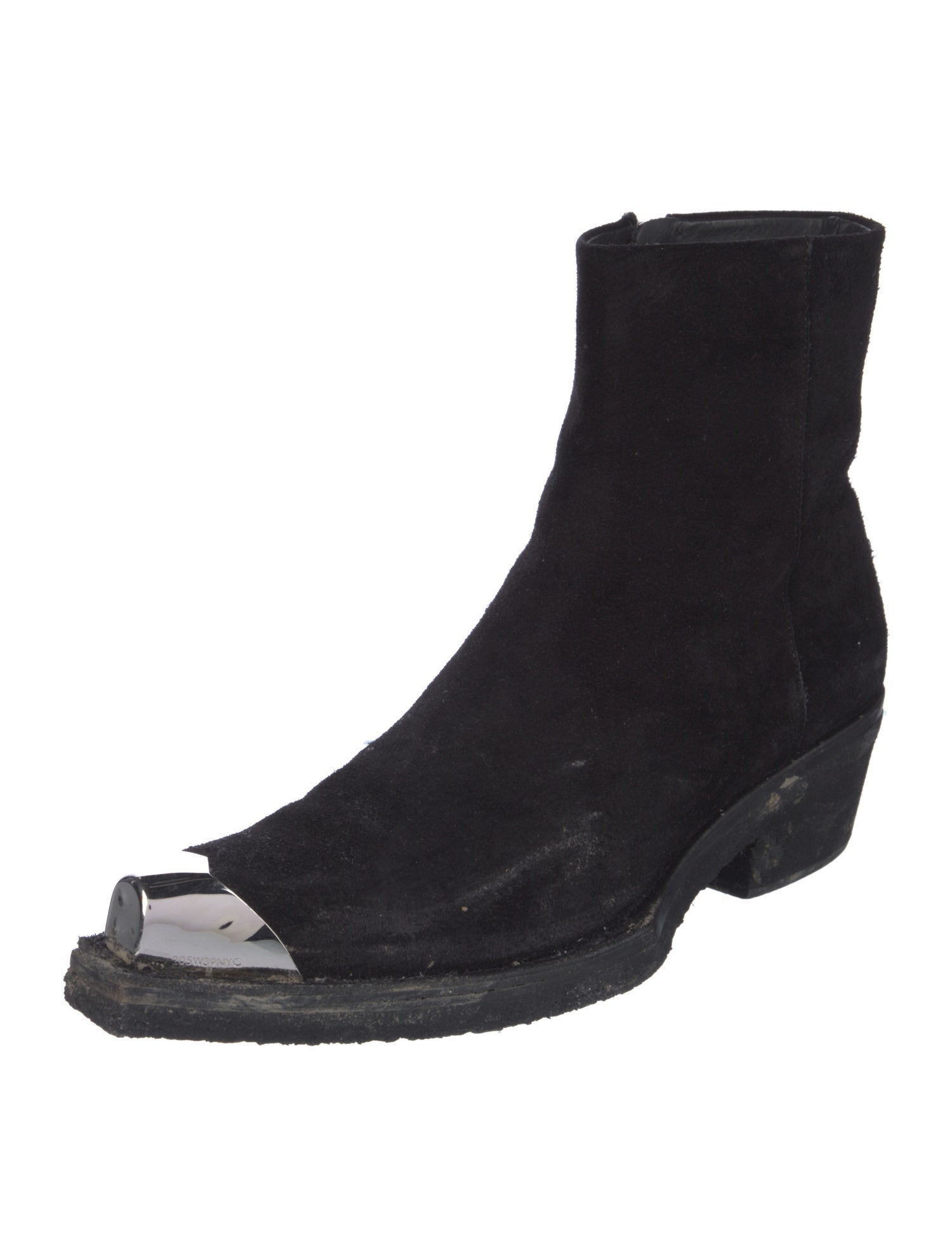 Calvin Klein 205W39NYC Suede Leather Trim Embellishment Boots