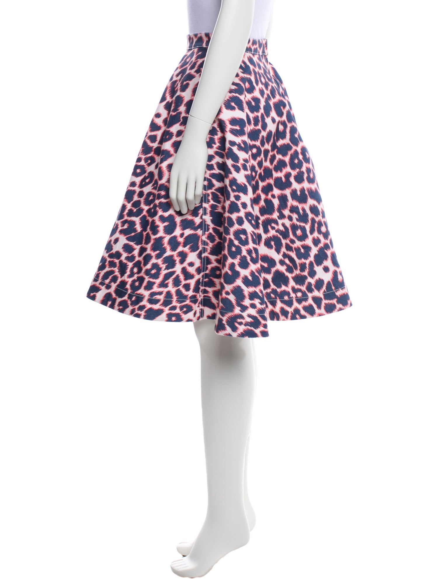 Calvin Klein 205W39NYC Animal Print Knee-Length Skirt