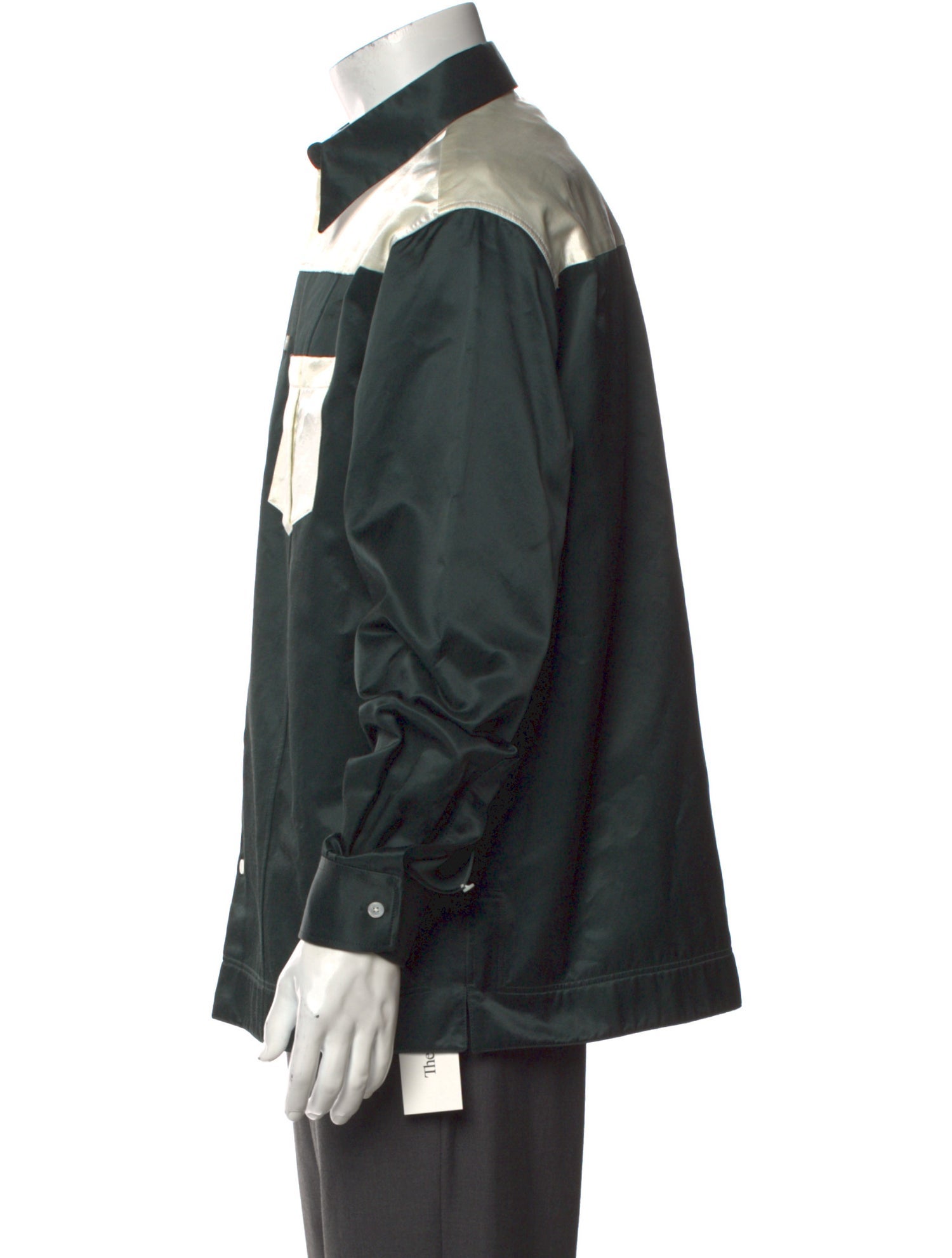 Calvin Klein 205W39NYC Colorblock Pattern Long Sleeve Western Shirt