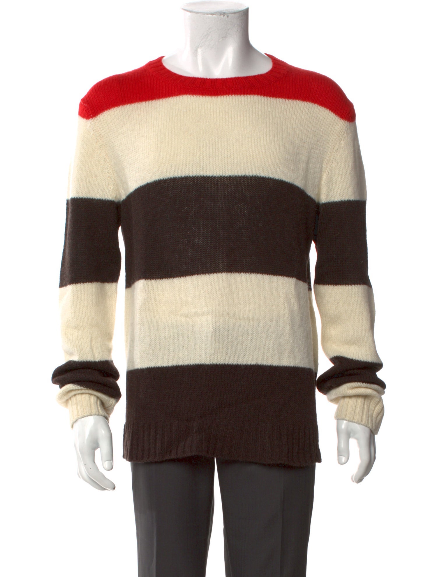 Calvin Klein 205W39NYC Wool Colorblock Pattern Pullover