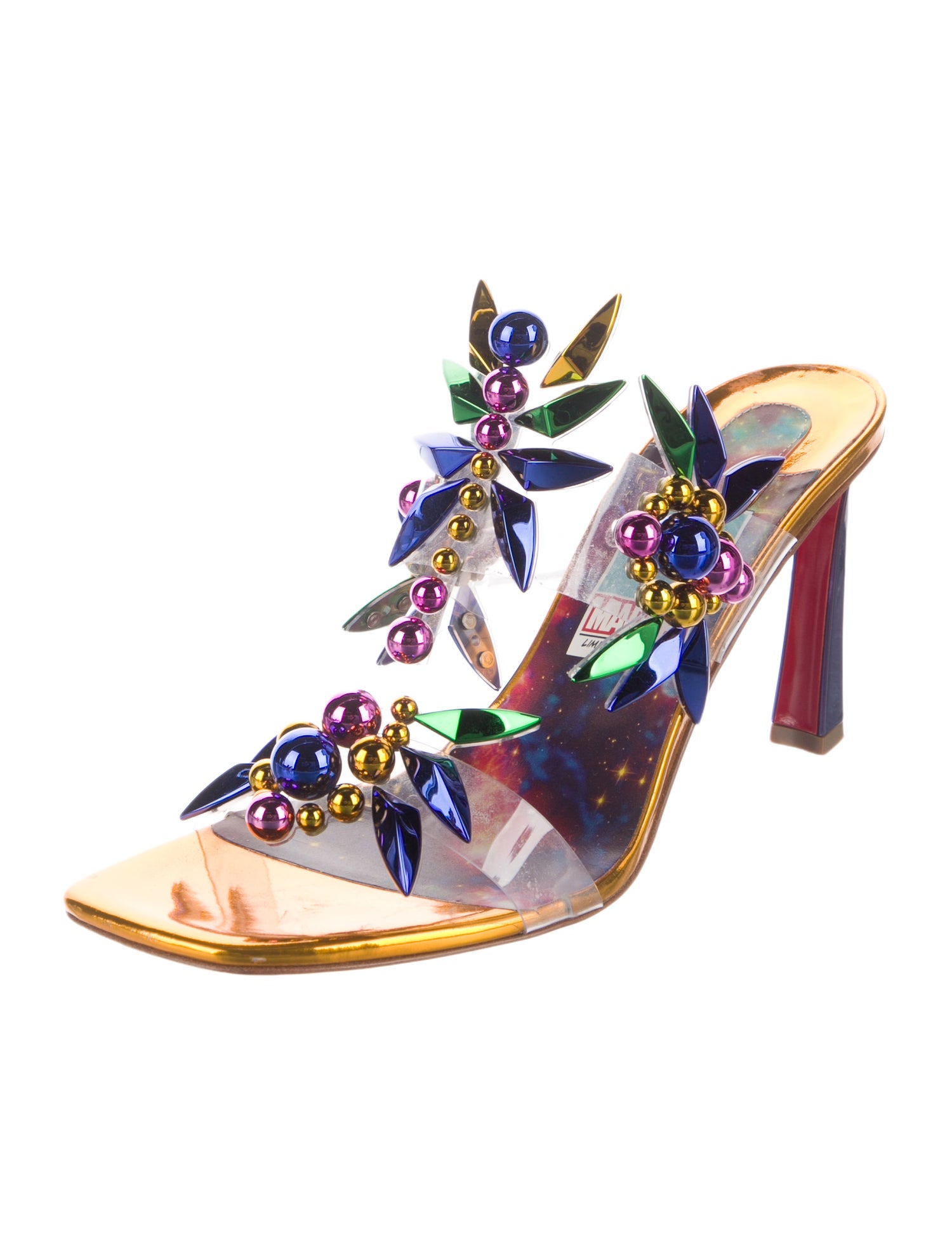 Christian Louboutin x MARVEL PVC Patterned Slingback Sandals