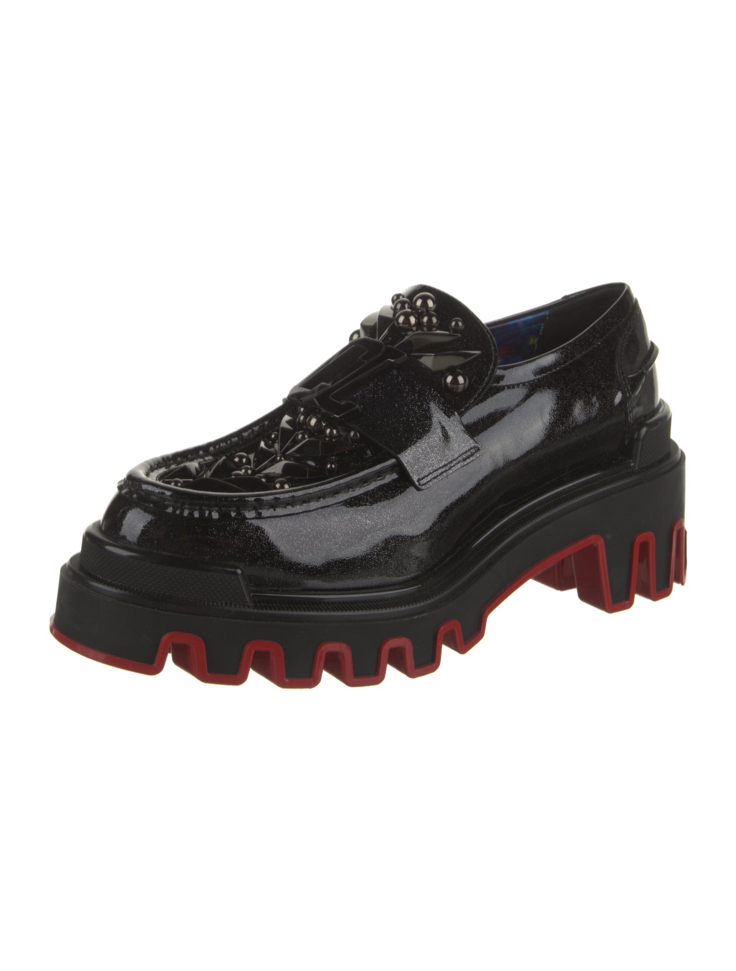 Christian Louboutin x MARVEL Patent Leather Studded Accents Oxfords
