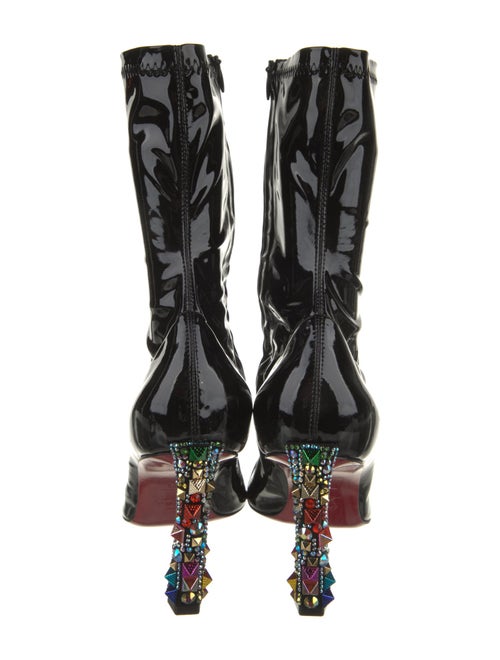 Christian Louboutin x MARVEL Patent Leather Crystal Embellishments Sock Boots